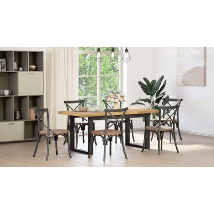Eettafel Noain E Poten 180X90X75 Cm Massief Grenenhout Naturel