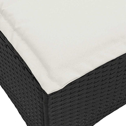 Verstelbare Tuinbank Met Kussens L-Vormig Poly Rattan