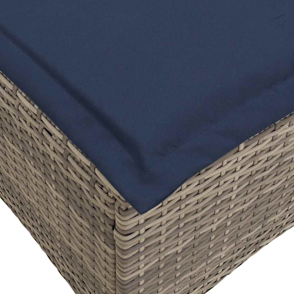 Verstelbare Tuinbank Met Kussens L-Vormig Poly Rattan