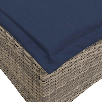 Verstelbare Tuinbank Met Kussens L-Vormig Poly Rattan