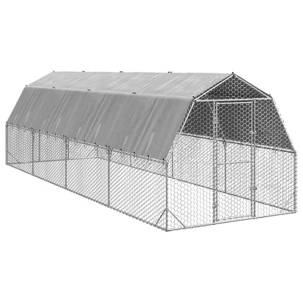 Kippenren Met Dak 2,5X6X2,25 M Gegalvaniseerd Staal