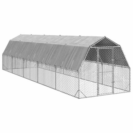Kippenren Met Dak 2,5X6X2,25 M Gegalvaniseerd Staal