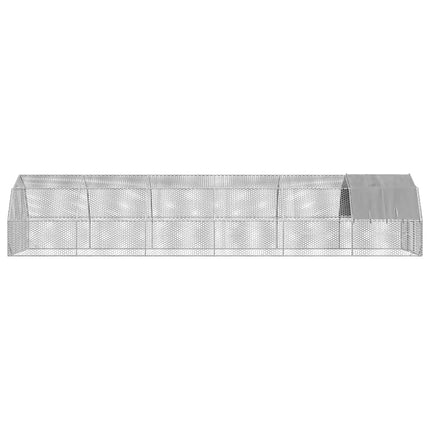 Kippenren Met Dak 2,5X12X2,25 M Gegalvaniseerd Staal