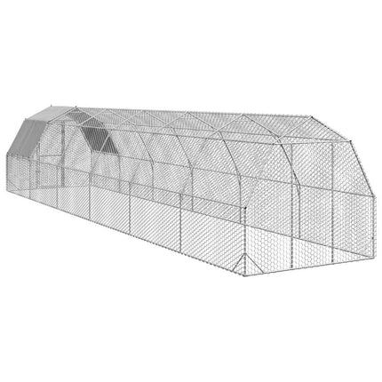 Kippenren Met Dak 2,5X12X2,25 M Gegalvaniseerd Staal