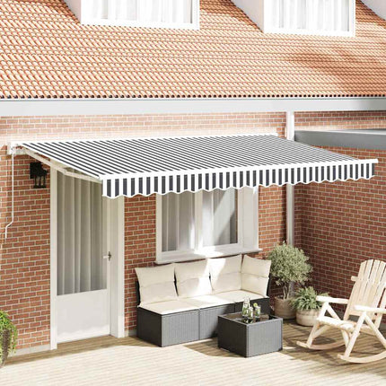 Vervangingsdoek Voor Luifel 3X2,5 M Kleurig En Antraciet En Wit