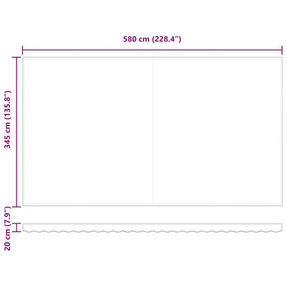 Vervangingsdoek Voor Zonnescherm Wit 580 X 345 Cm Polyester Wit