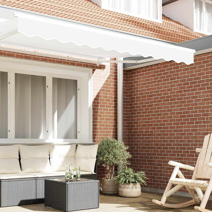 Vervangende Markies Volant Polyester Wit
