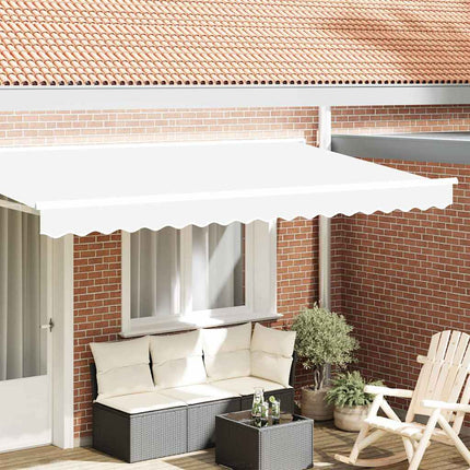 Vervangende Markies Volant Polyester Wit