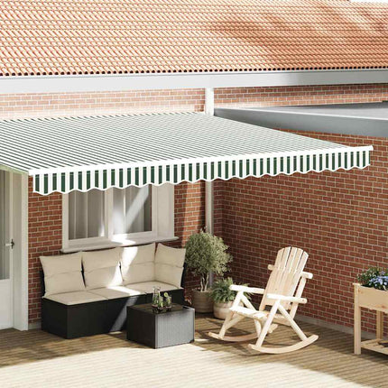 Vervangende Markies Volant Polyester Groen En Wit