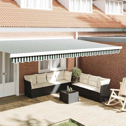 Vervangende Markies Volant Polyester Groen En Wit
