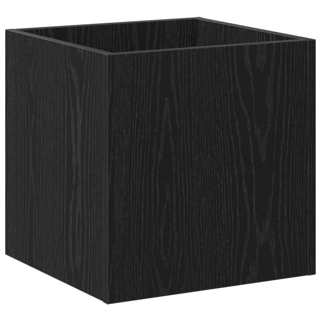 Bloempot Box Zwart Eiken 40 x 38.5 x 40 cm Bewerkt hout