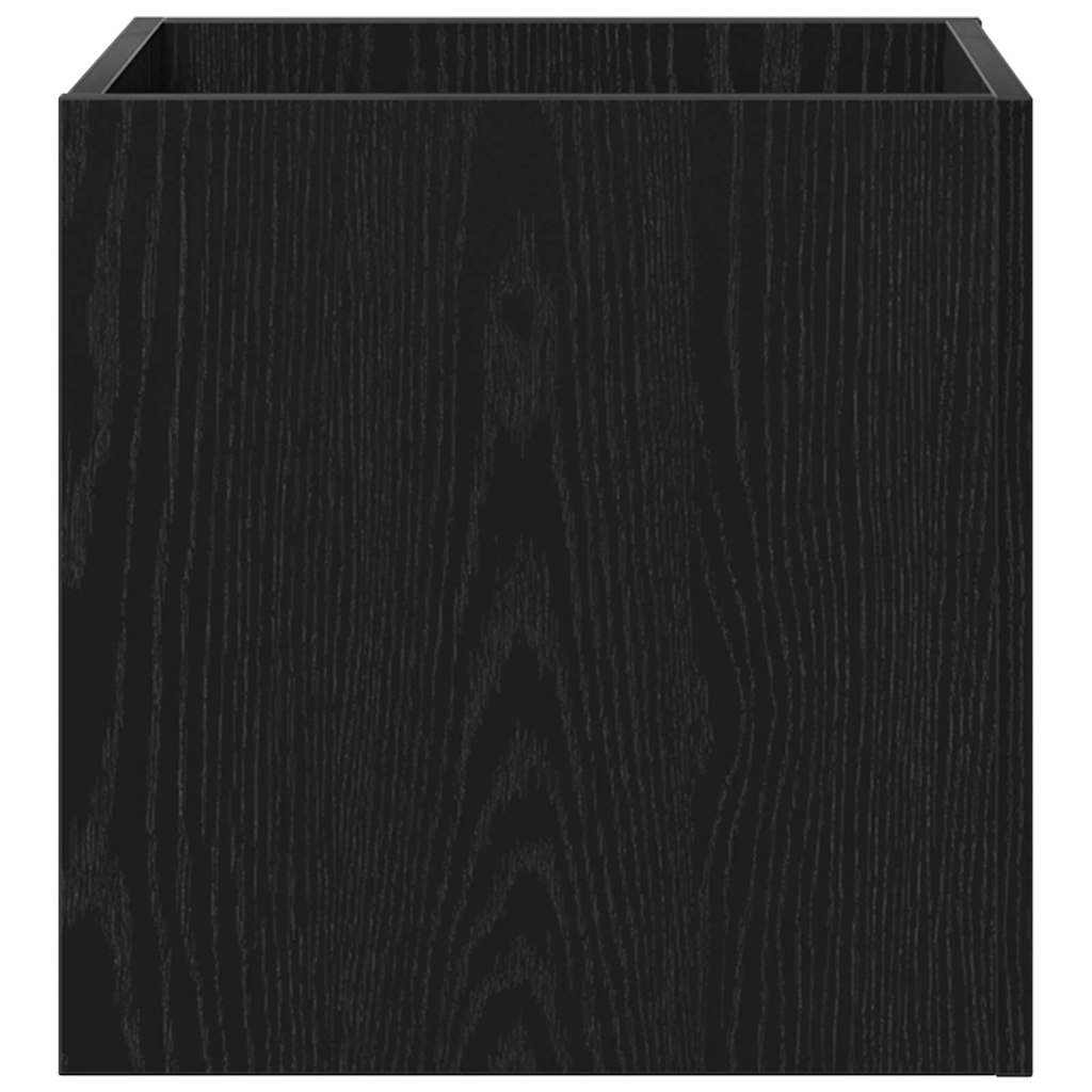 Bloempot Box Zwart Eiken 40 x 38.5 x 40 cm Bewerkt hout