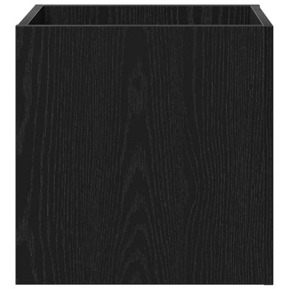 Bloempot Box Zwart Eiken 40 x 38.5 x 40 cm Bewerkt hout