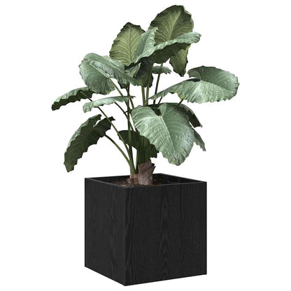 Bloempot Box Zwart Eiken 40 x 38.5 x 40 cm Bewerkt hout