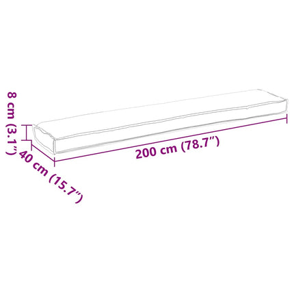 Palet Kussen 200 X 40 X 8 Cm Oxford Stof