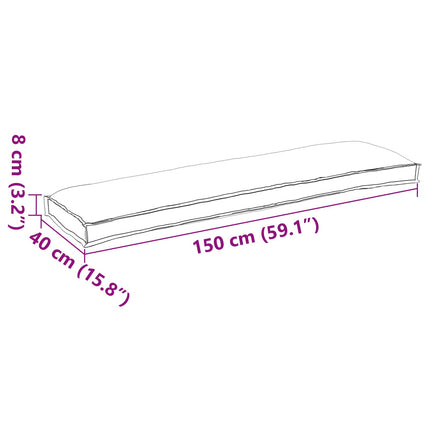 Pallet Kussen Set 2 Pcs 150 X 40 X 8 Cm Oxford Stof