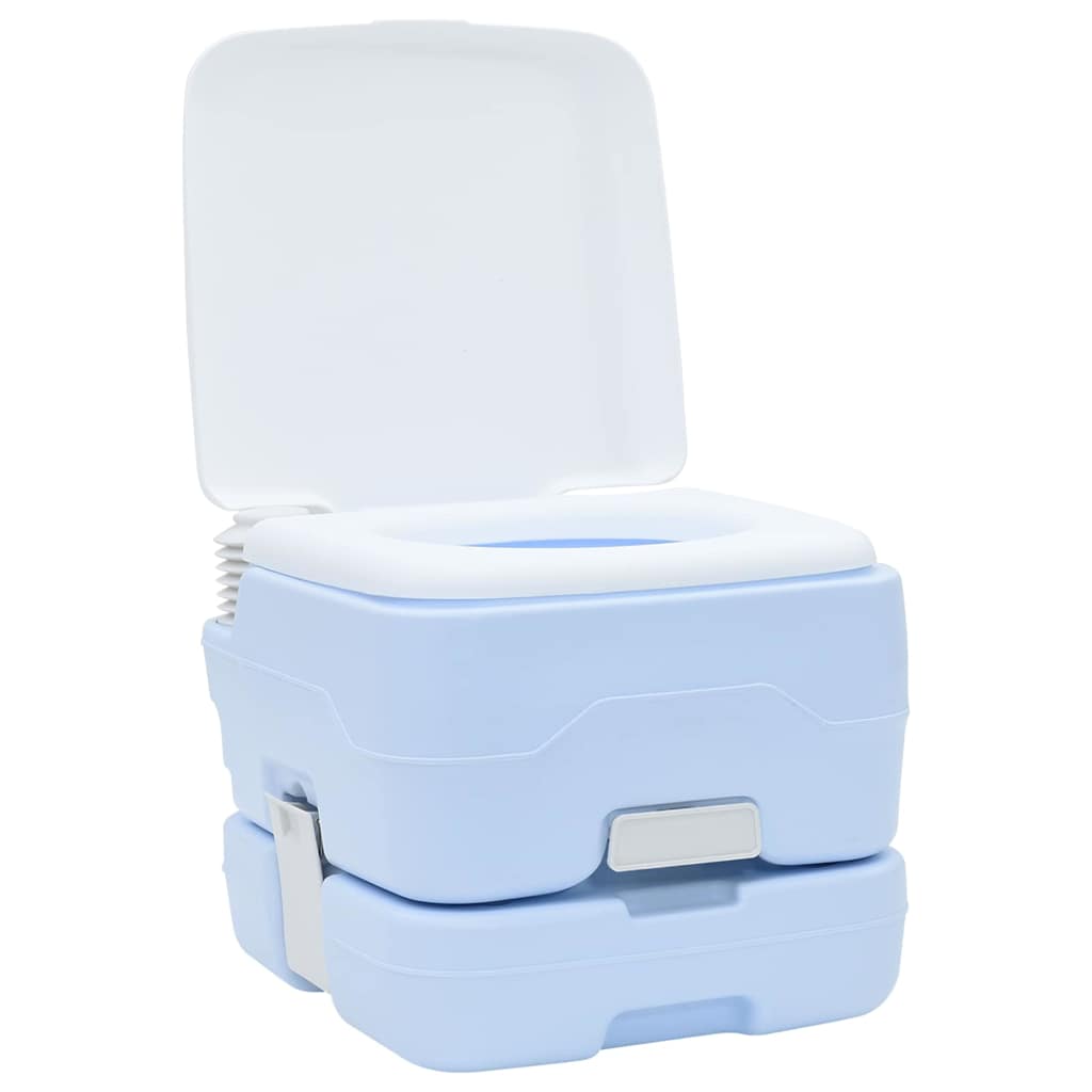 Camping Toilet Lichtblauw en Wit 41,5 x 36,5 x 30 cm Polyetheen