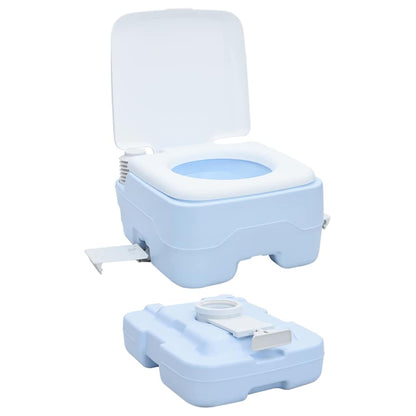 Camping Toilet Lichtblauw en Wit 41,5 x 36,5 x 30 cm Polyetheen