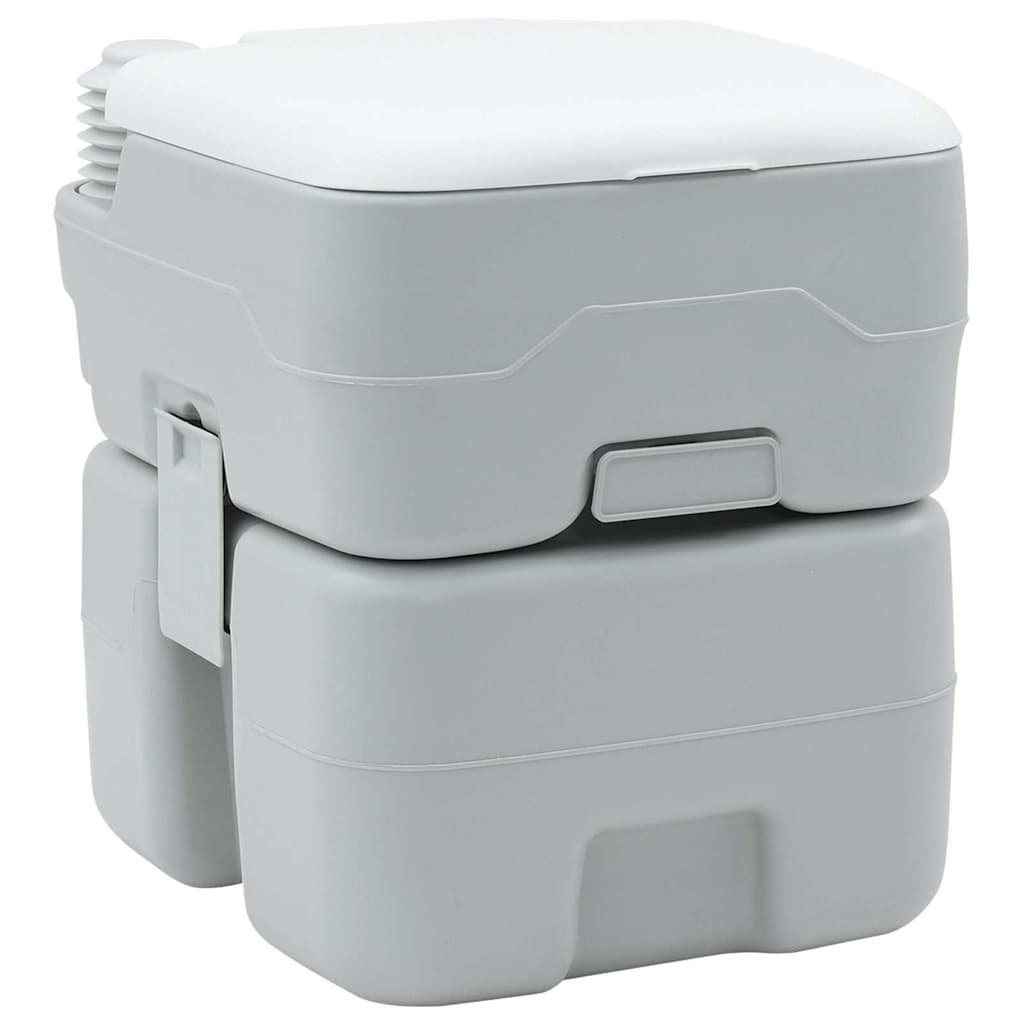Camping Toilet Grijs en Wit 41,5 x 36,5 x 42 cm Polyetheen