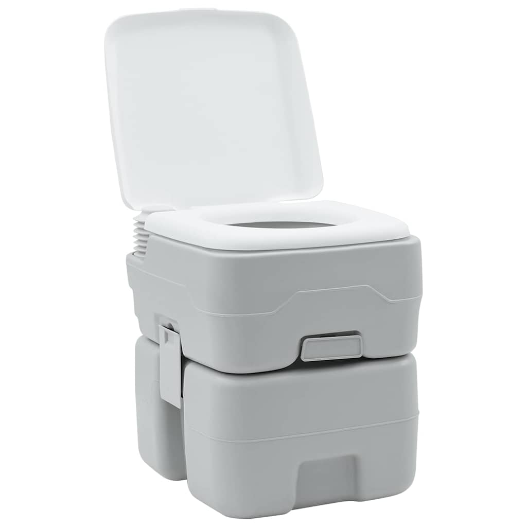 Camping Toilet Grijs en Wit 41,5 x 36,5 x 42 cm Polyetheen
