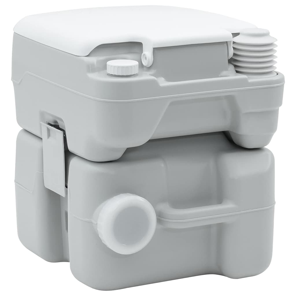 Camping Toilet Grijs en Wit 41,5 x 36,5 x 42 cm Polyetheen