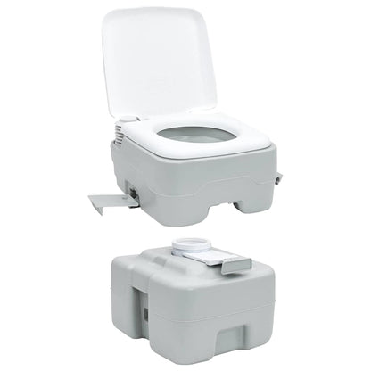 Camping Toilet Grijs en Wit 41,5 x 36,5 x 42 cm Polyetheen