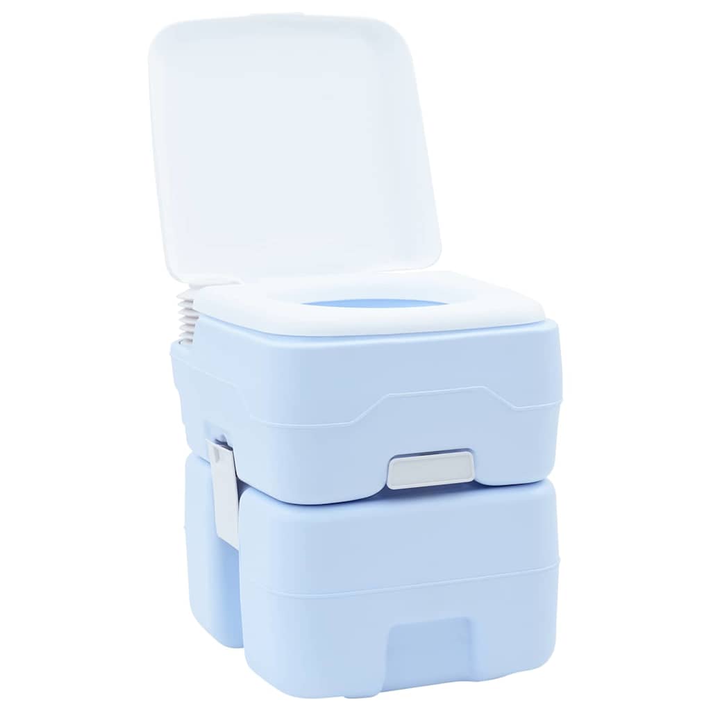 Camping Toilet Lichtblauw en Wit 41,5 x 36,5 x 42 cm Polyetheen