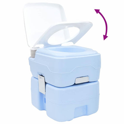 Camping Toilet Lichtblauw en Wit 41,5 x 36,5 x 42 cm Polyetheen