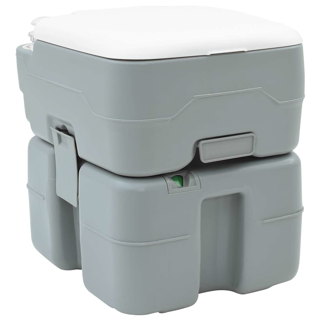 Camping Toilet Grijs 41.5 x 36.5 x 42 cm Kunststof