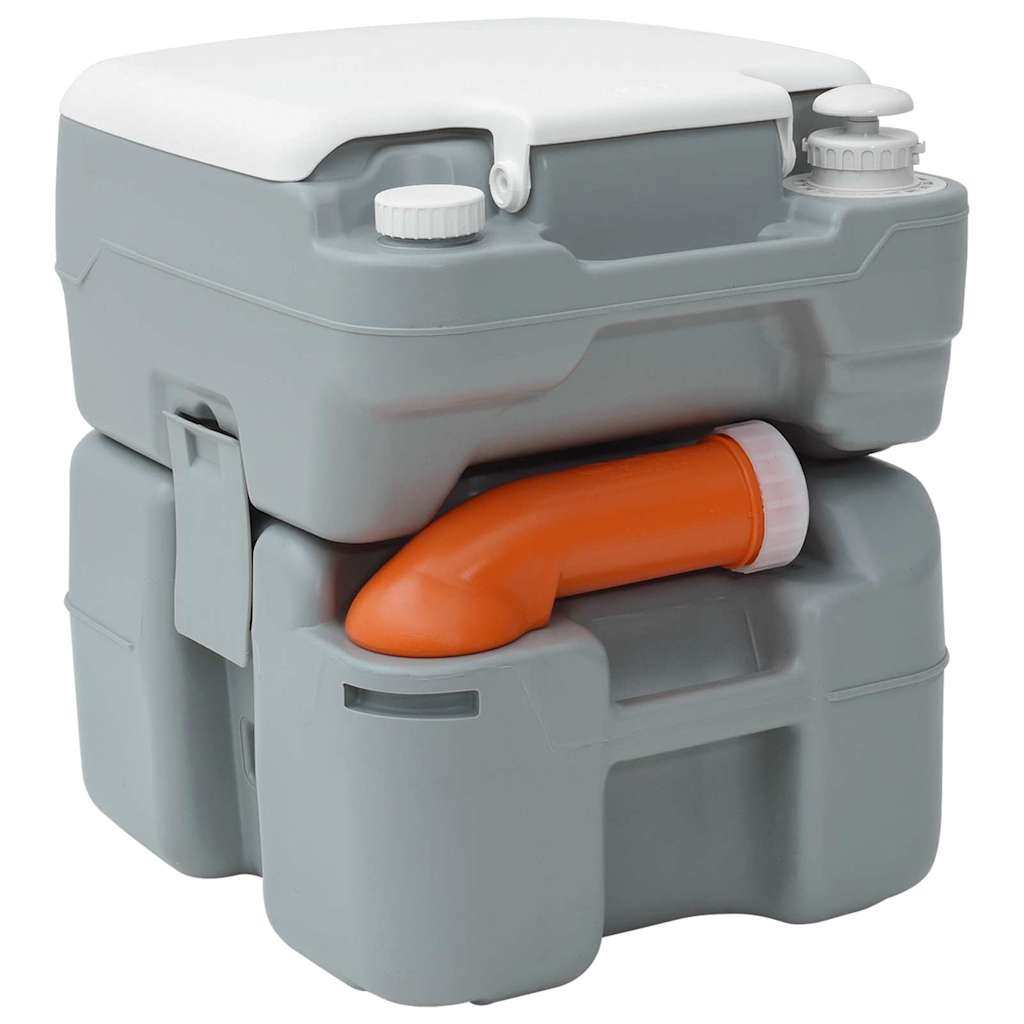 Camping Toilet Grijs 41.5 x 36.5 x 42 cm Kunststof