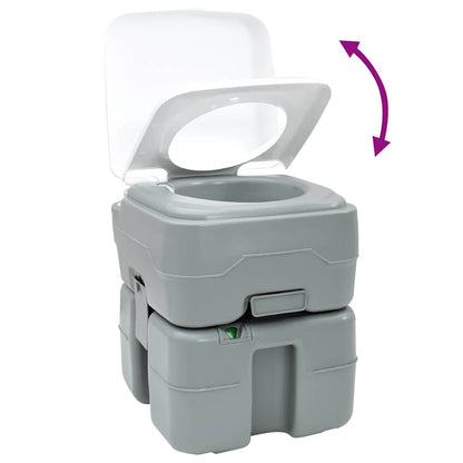 Camping Toilet Grijs 41.5 x 36.5 x 42 cm Kunststof