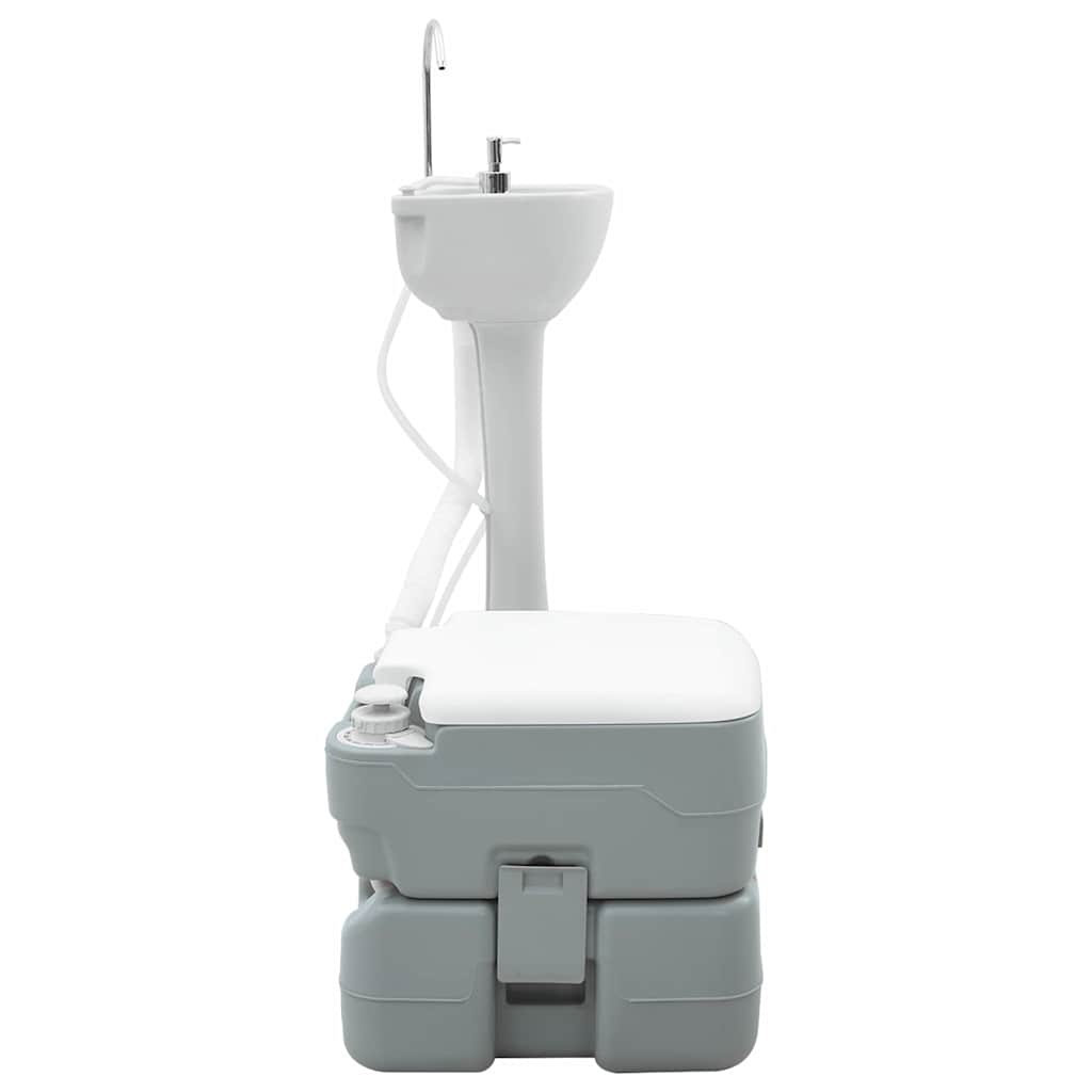 Camping Set 2 pcs Grijs 50.5 x 33 x 103 cm Kunststof