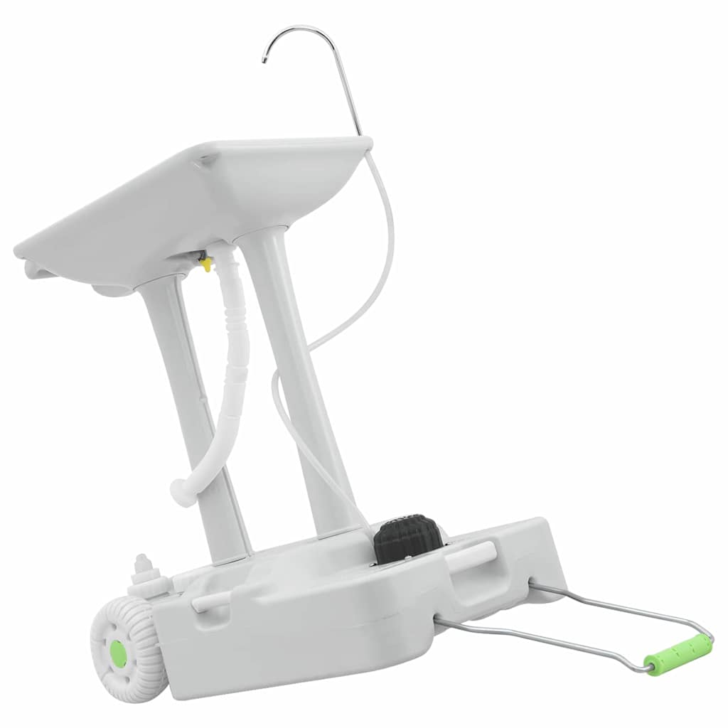 Camping wasstandaard Grijs 72 x 42 x 103 cm Kunststof