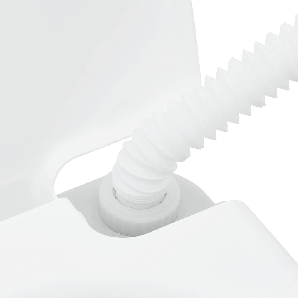 Camping Toilet 2 pcs Grijs en Wit Hoogwaardig polyethyleen