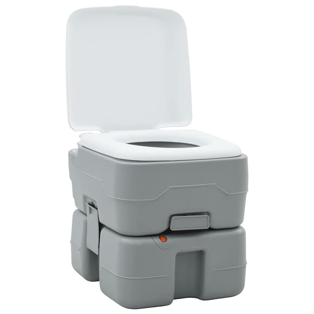 Camping Toilet Grijs en Wit 41,5 x 36,5 x 37,5 cm Polyetheen