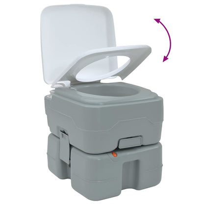 Camping Toilet Grijs en Wit 41,5 x 36,5 x 37,5 cm Polyetheen