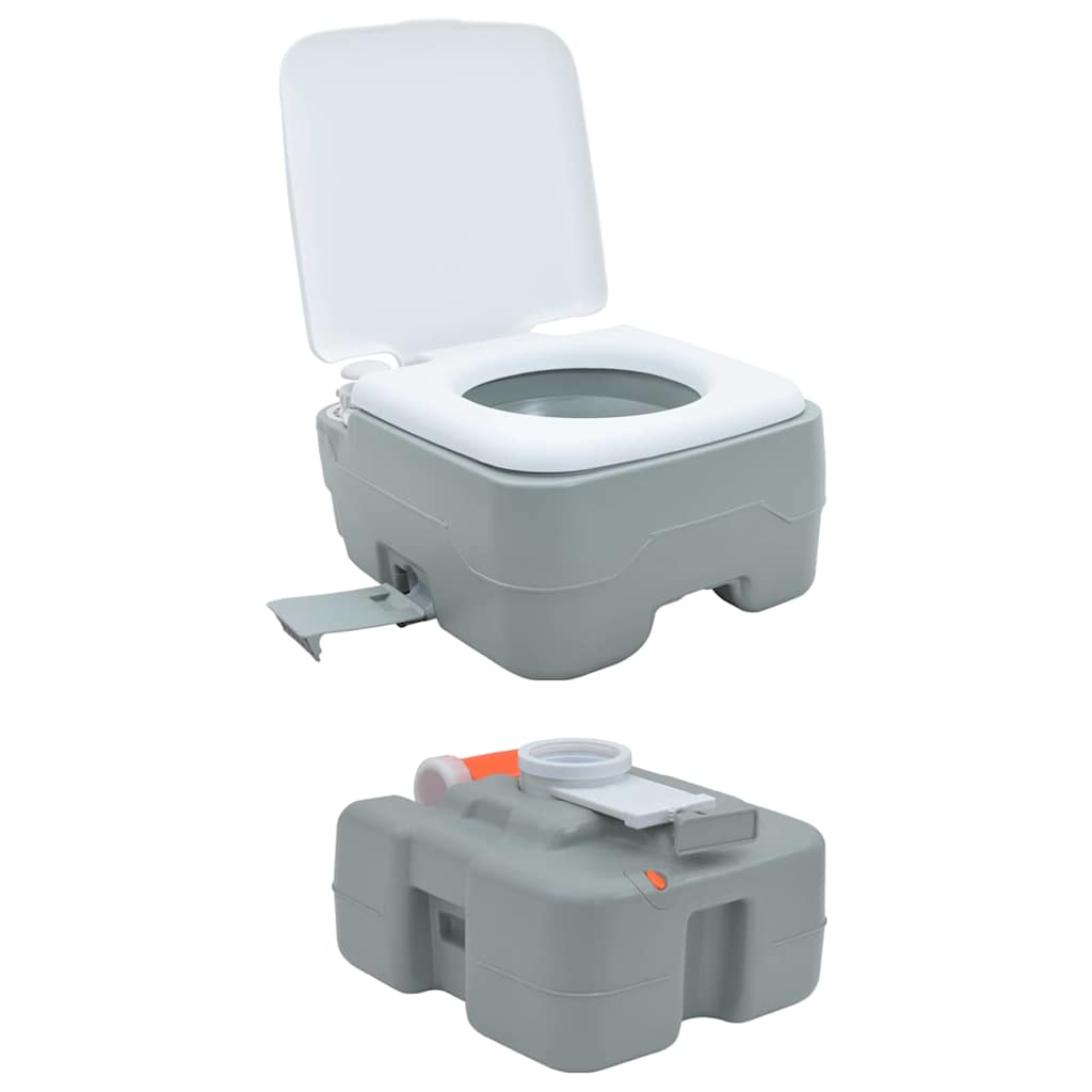 Camping Toilet Grijs en Wit 41,5 x 36,5 x 37,5 cm Polyetheen