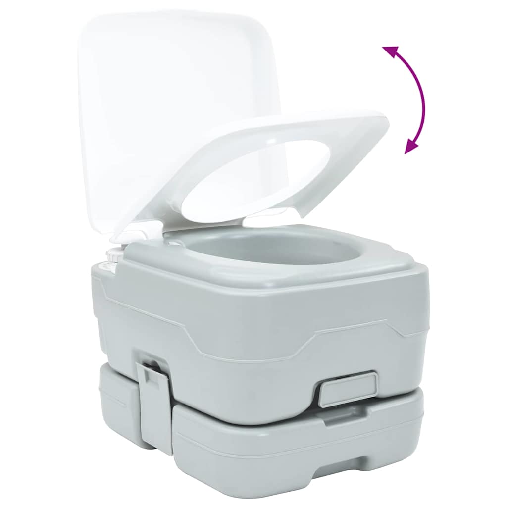 Camping Toilet Grijs en Wit 41,5 x 36,5 x 30 cm Polyetheen