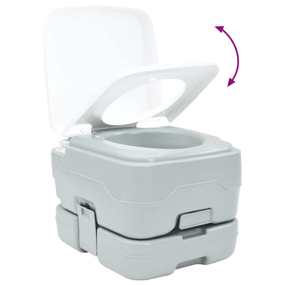 Camping Toilet Grijs en Wit 41,5 x 36,5 x 30 cm Polyetheen