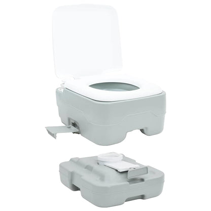 Camping Toilet Grijs en Wit 41,5 x 36,5 x 30 cm Polyetheen