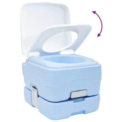 Camping Toilet Lichtblauw en Wit 41,5 x 36,5 x 30 cm Polyetheen