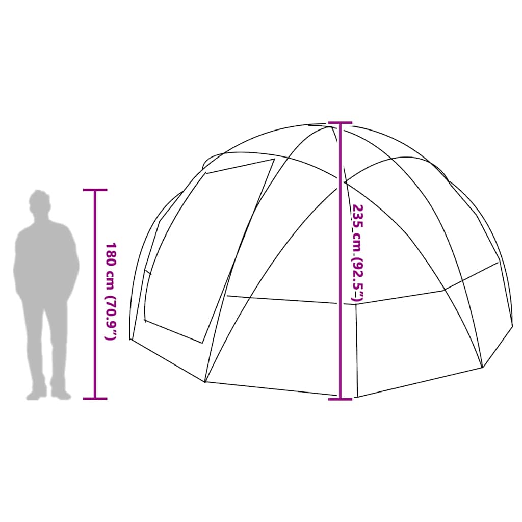 Camping Tent met dak Blauw 475 x 475 x 235 cm Polyester