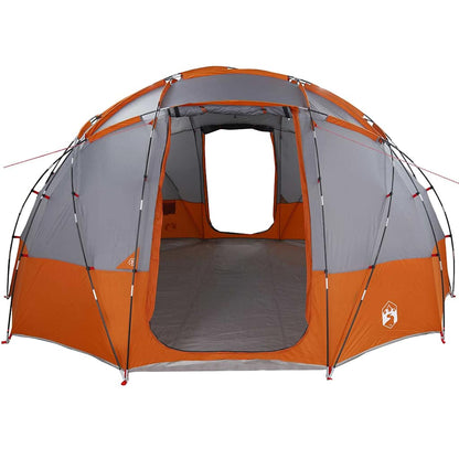 Camping Tent Grijs en oranje 475 x 475 x 235 cm Polyester