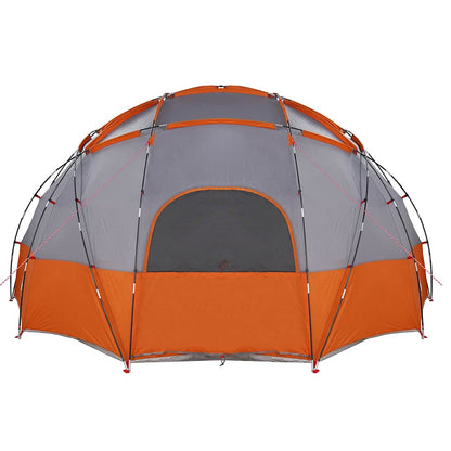 Camping Tent Grijs en oranje 475 x 475 x 235 cm Polyester