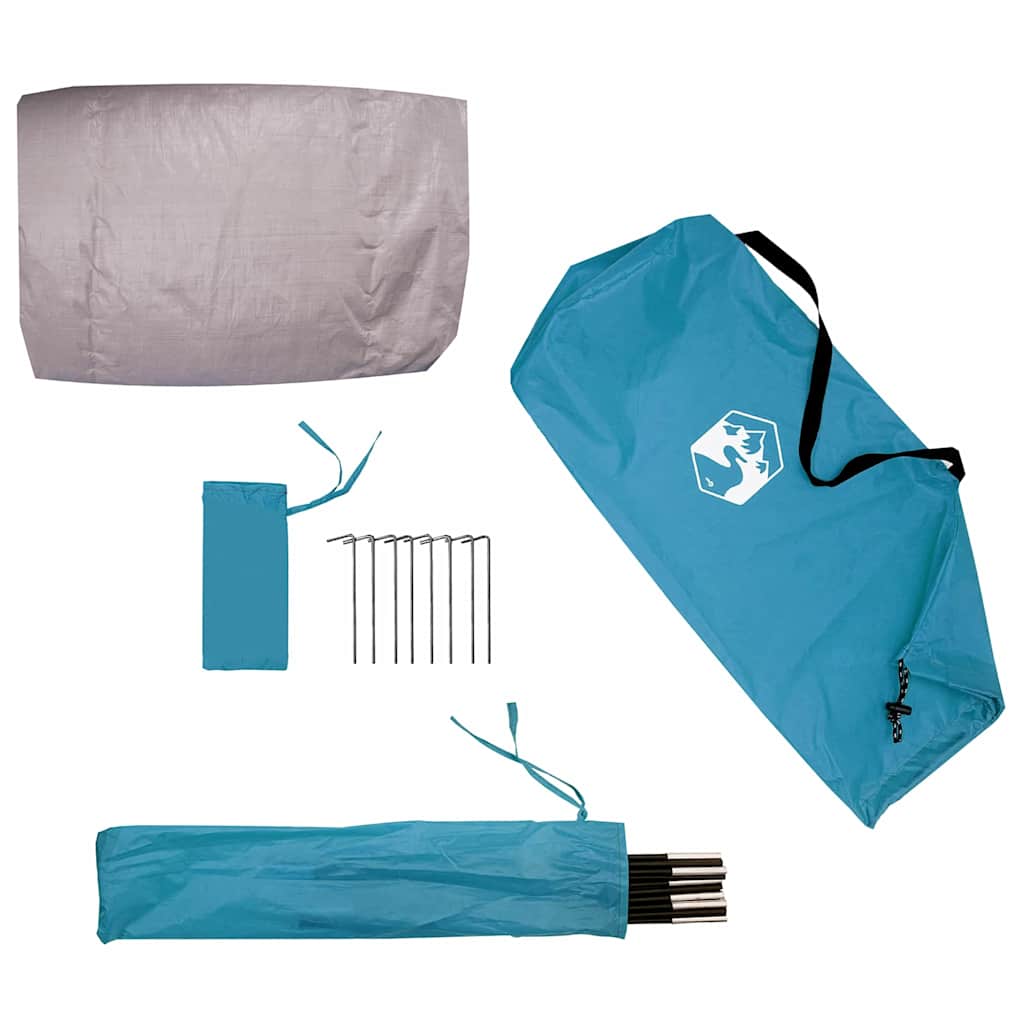 Fietstent met dak met opslag Blauw 218 x 156 x 180 cm