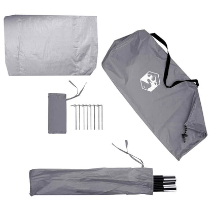 Fietstent met dak met opslag Grijs en Oranje 218 x 156 x 180 cm