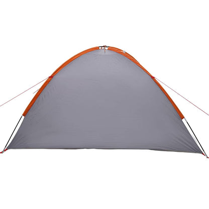 Camping Tent Grijs en oranje 308 x 268 x 130 cm Polyester