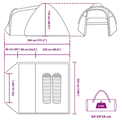 Koepeltent Koepel Met Dak Met Opslag 384 X 254 X 170 Cm