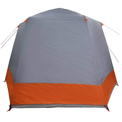 Camping Tent Grijs en oranje 420 x 420 x 227 cm Polyester