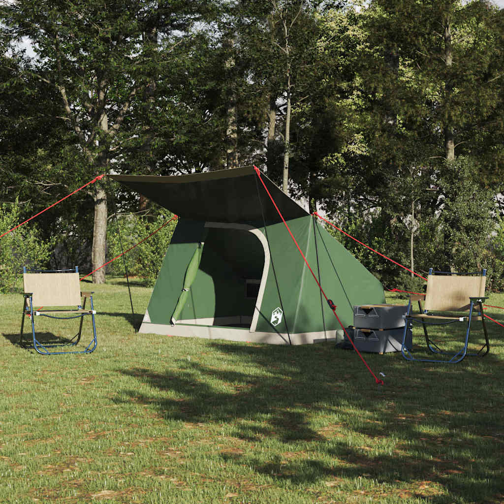 Camping Tent met dak met opslag Groen 282 x 225 x 154 cm taft